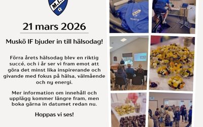 Muskö IF bjuder in till hälsodag lördag den 21 mars 2026!